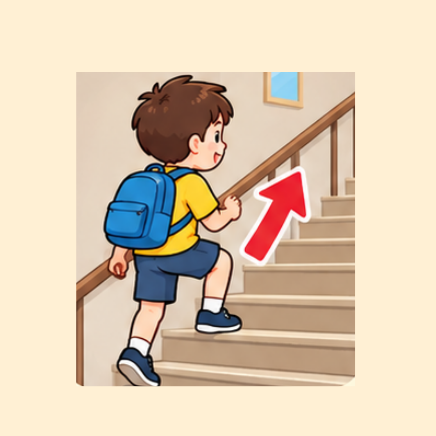 go upstairs